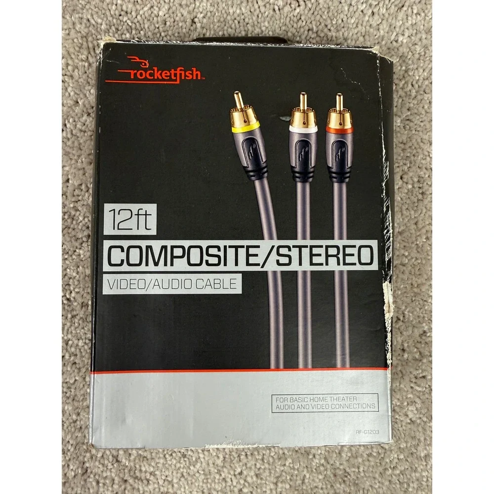 Rocketfish 12ft Composite Stereo Video Audio Cable RF G1203 NOT tested